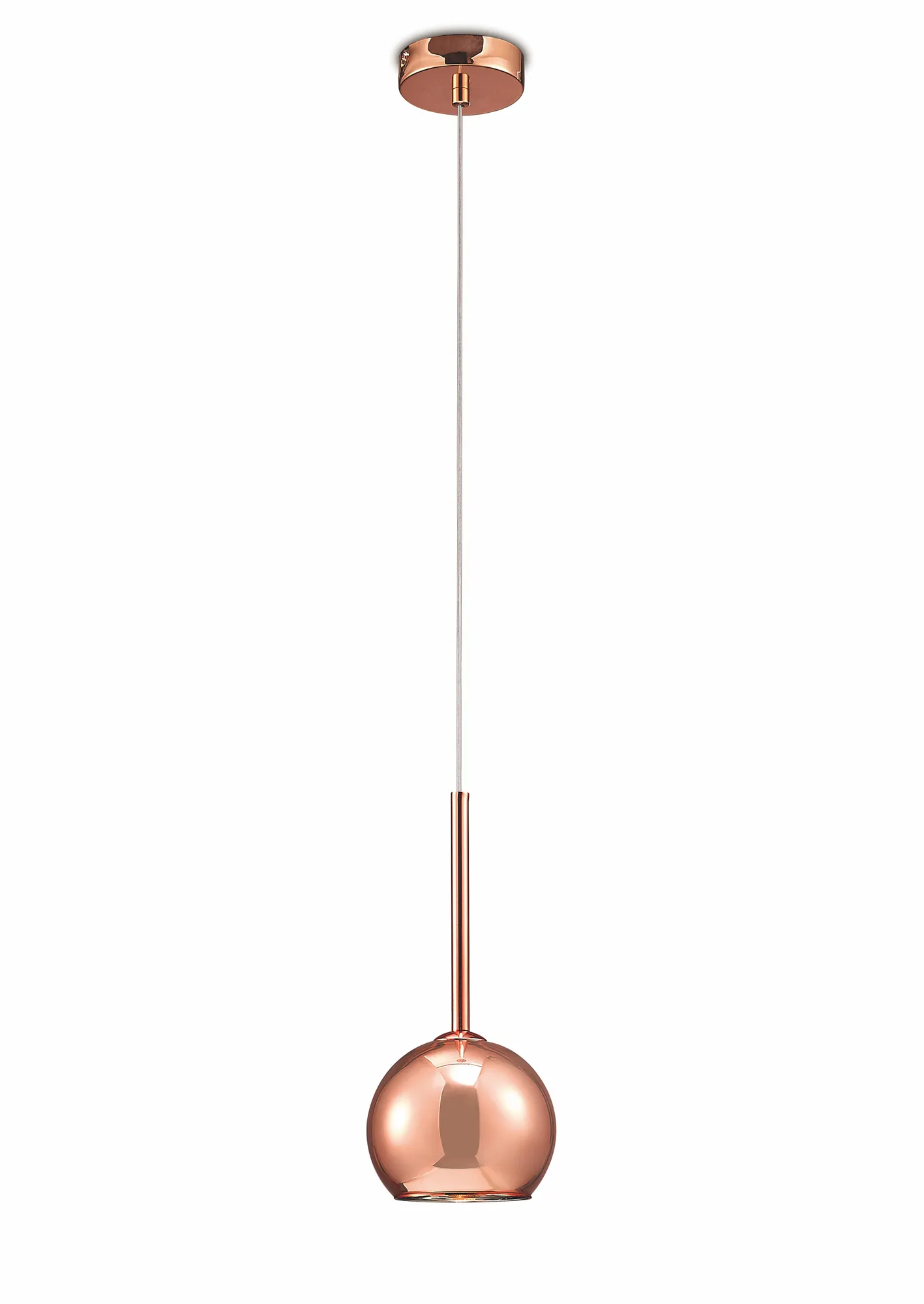 Regina Glass Pendant 1 Light Copper D0107  Deco Regina
